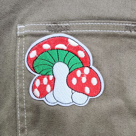 Uniqlo X Plant Girl NYC Jeans Womens 29 Brown Green The 420 Pant Hand Dyed Paint - Picture 7 of 16